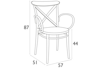 Krzesło Siesta Cross XL Taupe