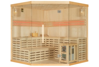 Sauna fińska narożna EA5 Natural z piecem