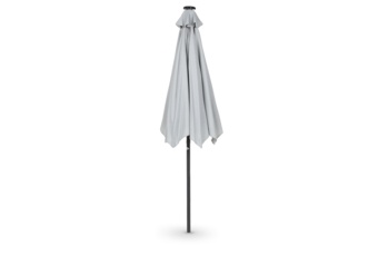 Parasol Malta z oświetleniem LED Grey / Light Grey- jasnoszary Parasol ogrodowy okrągły Malta Grey / Light Grey Ø 270 cm z oświetleniem LED