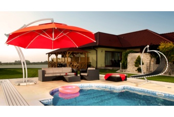 Parasol ogrodowy Litex Garden Ibiza 420 cm naturalny