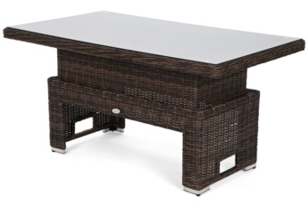 Narożnik ogrodowy technorattanowy Trivento Brown Mat / Brown Melange