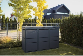 Zabudowa kosza śmietnikowego TOP BOX Premium 2 x 240 l - antracytowy - 2 moduły Zabudowa kosza śmietnikowego TOP BOX Premium 2 x 240 l