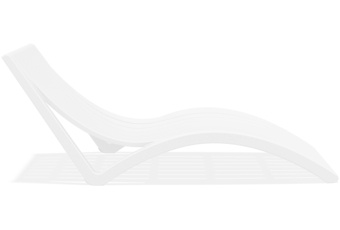 Leżak ogrodowy Siesta Slim White