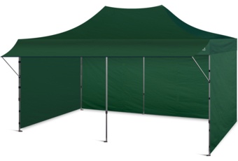 Namiot handlowy z markizą 600 x 300 cm zielony