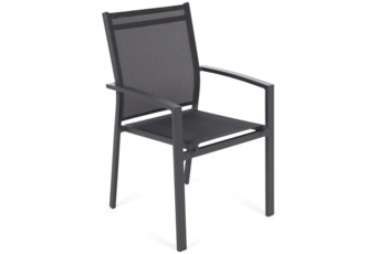 Krzesło ogrodowe metalowe Bolonia Grey / Window Grey