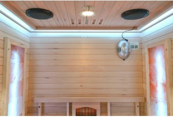 Sauna infrared Nordum Solea 1-osobowa Smart brązowa - z jodły kanadyjskiej - promienniki Sauna infrared Nordum Solea 1-osobowa Smart brązowa