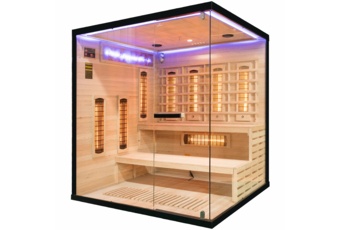 Sauna infrared narożna Nordum Pure 4-osobowa czarna
