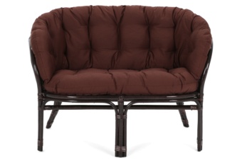 Komplet z rattanu: sofa, 2 fotele, stolik ze szklanym blatem Meble ogrodowe rattanowe Bahama Brown / Brown 3+1