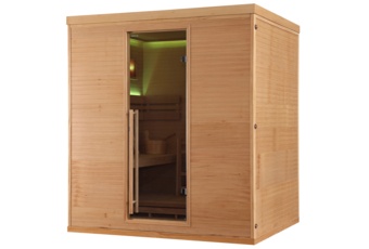 Sauna fińska narożna Nordum Pure One 5-osobowa naturalna