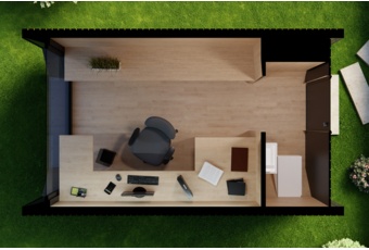 Biuro ogrodowe zewnętrzne Scandi 400 x 245 cm