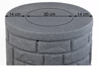 Zbiornik na deszczówkę MPI Arcado 230 l czarny granit - na wodę deszczową Zbiornik na deszczówkę MPI Arcado 230 l czarny granit
