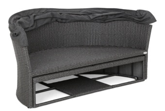 Sofa ogrodowa z baldachimem Sydney Grey / Grey Melange - dla 3 osób - szara Sofa ogrodowa z baldachimem Sydney Grey / Grey Melange