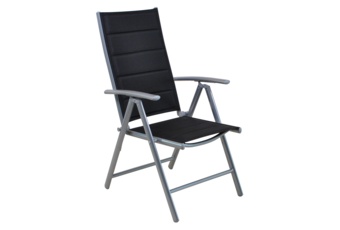 Krzesło ogrodowe aluminiowe Ibiza Silver / Black II. gatunek
