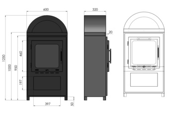 Biokominek Infire Incoza 2 czarny