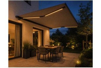 Markiza tarasowa elektryczna Schatler Futura LED 500 x 300 cm z oświetleniem