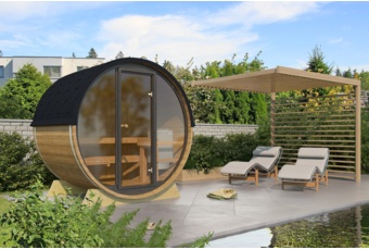 Sauna fińska zewnętrzna Terrace 160 cm - beczka Sauna fińska zewnętrzna Terrace 160 cm