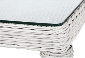 Meble ogrodowe technorattanowe Bristol 230 cm White / Grey - biały - dla 8 osób Meble ogrodowe technorattanowe Bristol 230 cm White / Grey 8+1