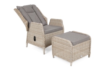 Podnóżek technorattanowy Bristol Beige / Beige Melange