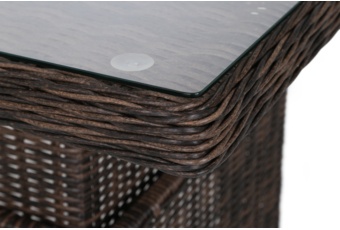 Narożnik ogrodowy technorattanowy Trivento Brown Mat / Brown Melange