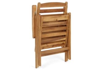 Meble ogrodowe drewniane Akacja Square 80 cm 4+1