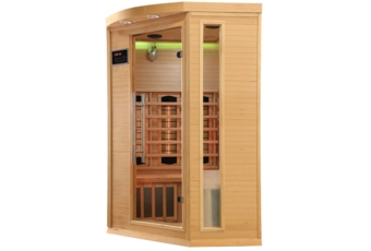 Sauna infrared narożna Nordum Basic D 2-osobowa naturalna