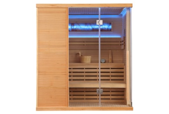 Sauna fińska narożna Nordum Pure One 4-osobowa naturalna