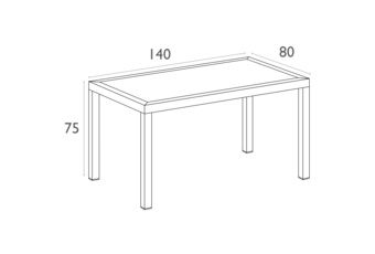 Stół Siesta Ares 140 cm Dark Grey