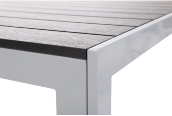Meble ogrodowe aluminiowe Ibiza 185 cm Silver / Black 8+1 - składane - dla 8 osób Meble ogrodowe aluminiowe Ibiza 185 cm Silver / Black 8+1