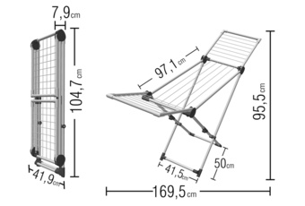 Suszarka na pranie Juwel Superdry Mini Obsidian Grey