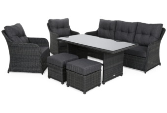 Meble ogrodowe technorattanowe Bergamo Grey / Grey Melange