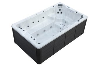 Basen ogrodowy z przeciwprądem i hydromasażem Aquess Flow 390 x 235 cm