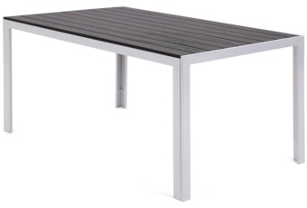 Stół ogrodowy aluminiowy Ibiza 150 cm Silver / Black