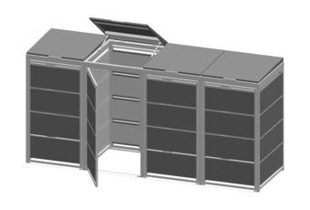 Zabudowa kosza śmietnikowego TOP BOX Premium 4 x 120 l