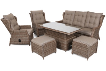 Meble ogrodowe technorattanowe Memfis Ginger / Brown Melange powystawowe