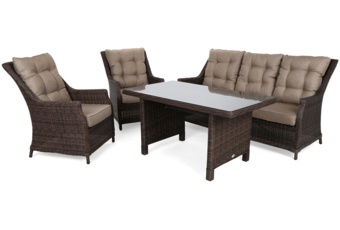 Meble ogrodowe technorattanowe Alicante Brown Mat / Brown Melange