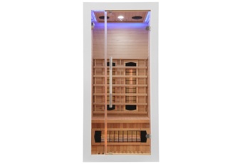 Sauna infrared Nordum Basic 1-osobowa biała - drewniana - z koloroterapią Sauna infrared Nordum Basic 1-osobowa biała