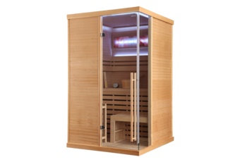 Sauna fińska narożna Nordum Pure One 2-osobowa naturalna
