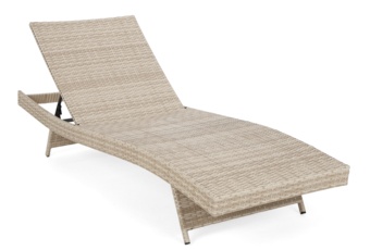 Leżak ogrodowy technorattanowy Bora Bora Beige / Beige Melange z poduszką