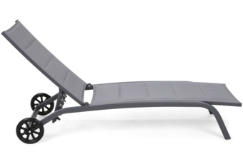 Leżak ogrodowy aluminiowy Ibiza szary II gat. Leżak ogrodowy aluminiowy Ibiza Grey / Window Grey II. gatunek