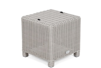 Puf ogrodowy technorattanowy California White / Grey