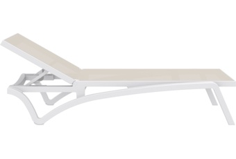 Leżak ogrodowy Siesta Pacific White / Taupe