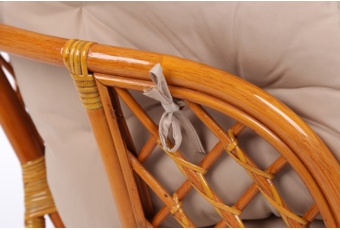 Meble ogrodowe rattanowe Bahama Orange / Latte 3+1 - dla 4 osób - naturalny materiał Meble ogrodowe rattanowe Bahama Orange / Latte 3+1