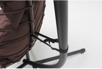 Fotel wiszący kokon Lugo Black / Brown