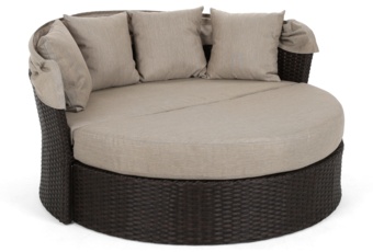 Sofa ogrodowa z baldachimem Sydney Brown Mat / Brown Melange