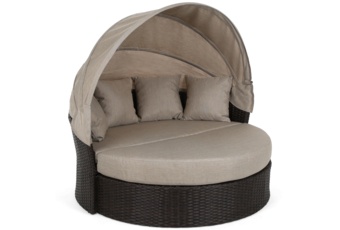 Sofa ogrodowa z baldachimem Sydney Brown Mat / Brown Melange