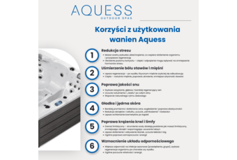 Wanna ogrodowa z hydromasażem Aquess Zenya 5102 6-osobowa - 43 dysze wodne Wanna ogrodowa z hydromasażem Aquess Zenya 5102 6-osobowa