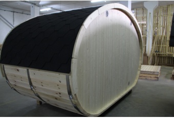 Sauna fińska zewnętrzna Hobbit Mini CLT 195 x 400 cm