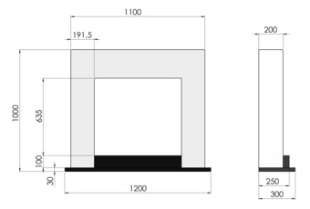 Biokominek Infire Inportal 2 biały