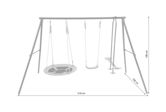 Huśtawka ogrodowa MSG-01 - przeznaczona dla 1-4 dzieci Huśtawka ogrodowa dla dzieci MSG-01