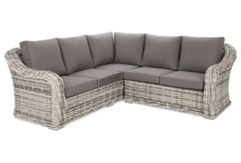 Narożny zestaw mebli ogrodowych Foggia Basic Light Grey / Grey